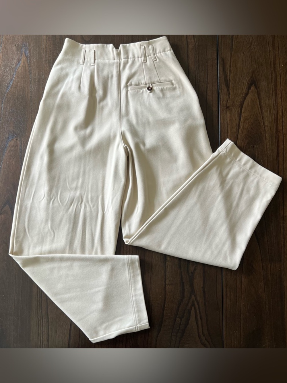Free People Cream Pleated Pants - 0 - Picture 2 of 11